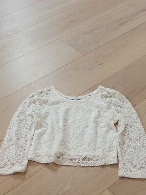Talula Cream Lace Crop Top